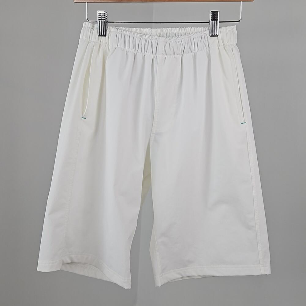 Myles Everyday Active Short in White‎ | Men's Small Long 10"